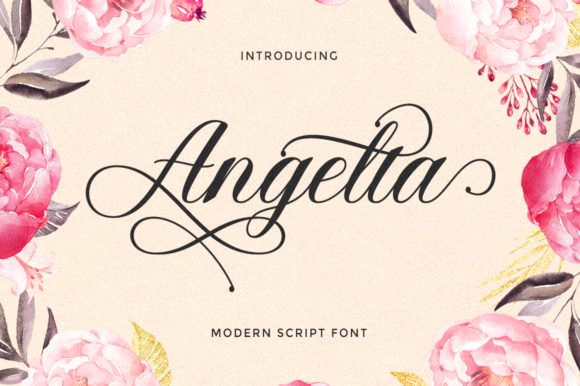 Angelta: A Flowing Handwritten Font