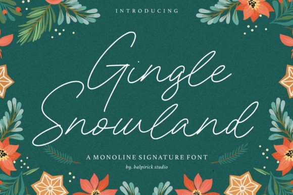 Gingle Snowland Font: Elegant Script for Digital Marketing