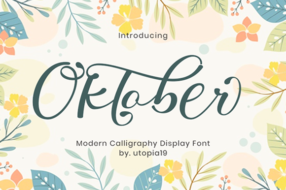 Oktober: A Romantic Typeface for Marketing
