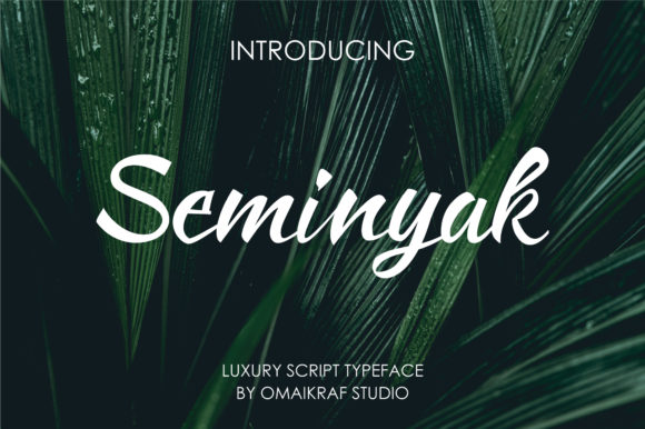 Seminyak: A Script Font for Real Projects