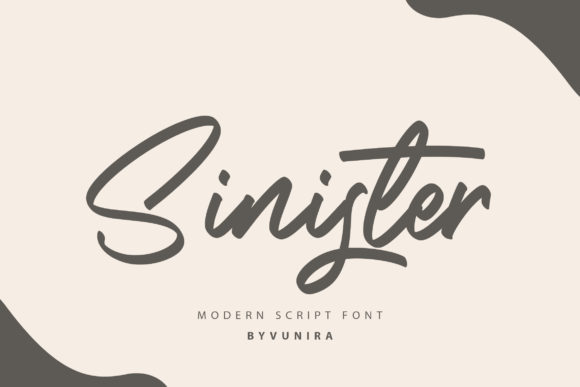 Sinister: A Handwritten Font for Elegant Design