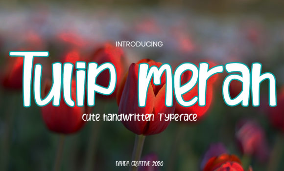 Tulip Merah: A Handwritten Font for Creative Projects